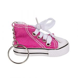Porte-clé chaussure de sport noire, blanche, bleue, rouge ou rose - Basket, pendentif de voiture, sac à main (rose) (Mister Curiosities - Vendeur Français, neuf)