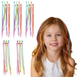 30 Pi&egrave;ces Kit Tresses Cheveux, Rajout Cheveux Arc en Ciel avec Pince &agrave; Cheveux, Extensions de Tresse de Cheveux, pour Faveurs de F&ecirc;te d'anniversaire et Enfants Performance (ALPHASS LOGISTICS LTD, neuf)