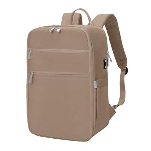 RuoSien Baggage Cabine 40x20x25 pour Ryanair Sac à Dos Voyage Cabine Avion Bagages Cabine Le Siège Bagages Sac Antivol Sac Humide Femme Homme (Kaki) (Ruosien-EU, neuf)