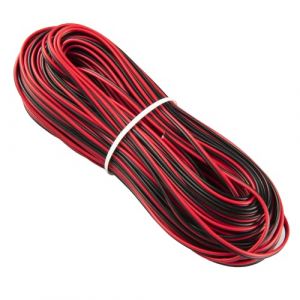 URCIANOW 22awg 30m Fil Electrique 12V Câble d'Extension LED 0,2mm 2 Fils Rouge/Noir Pour Ruban LED, Bricolage (urcianow, neuf)
