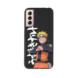 Coque Samsung Galaxy S21 Officiel Naruto Texte Japanese Blanc pour protéger votre téléphone portable Coque en silicone liquide noir souple avec licence officielle (La Casa de Las Carcasas, neuf)