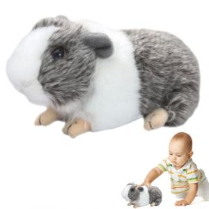 SYTTNUM Peluche Hamster, Jouet Cochon d'Inde en Peluche, Peluche Cochon d'Inde, Animaux en Peluche Doux pour Gar&ccedil;ons Et Filles, Fournitures De F&ecirc;te,18cm, Gris (DIAMOND RETAIL S.R.L., neuf)
