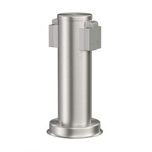 ledscom.de Garten Colonne de Prises PORU pour l'extérieur, IP44, 2X, Acier Inoxydable, INOX, Ronde, 27 cm (LEDs Com GmbH, neuf)