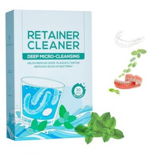 Tablettes de nettoyage Retainer,Nettoyant Pastille Appareil Dentaire,Nettoyant Gouttiere Dentaire,Tablette de nettoyage pour appareils orthodontiques et goutti&egrave;res,proth&egrave;ses dentaires,aligneurs,Menthe (Toyar Newrgy, neuf)