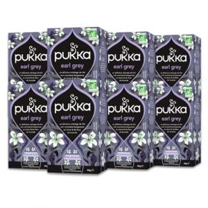 Pukka | Th&eacute; Noir Earl Grey Bio, Vitalit&eacute;| Issus du Commerce Equitable | 160 Sachets | Lot de 8x20 sachets (PENNGUIN-FR-CAMON, neuf)