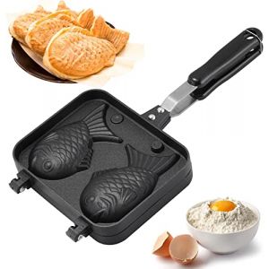 Gaufrier Antiadh&eacute;sif de Moule de G&acirc;teau Casserole en Alliage D'aluminium Moule &agrave; P&acirc;tisserie Ustensiles de Cuisson en Forme de Poisson &agrave; 2 Faces (Aeuyweu, neuf)