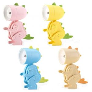 HENGBIRD Lot de 4 mini veilleuses LED mignonnes en forme de chien, cerf, dinosaure, lapin, lampe de chevet pour enfants, idéale pour la décoration de la chambre d'enfant (B) (yinghonghuwaiyongpin, neuf)