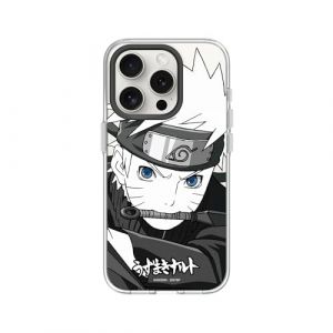 RhinoShield Clear Compatible avec [iPhone 15 Pro] | R&eacute;siste au jaunissement, Haute Transparence - Noir Contour objectifs Photo [Naruto/Naruto Noir et Blanc] (RHINOSHIELD - Evolutive Labs, neuf)