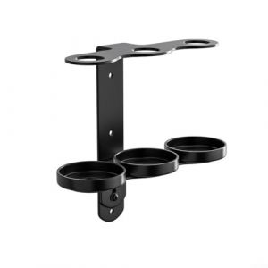 Eawfgtuw Distributeur de savon mural - Installation &agrave; vis - &Eacute;tag&egrave;re de rangement en acier inoxydable - Fixation chrom&eacute;e pour salle de bain - Pour shampooing, gel douche - Support chrom&eacute; (3 trous) (bestredworld, neuf)