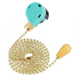 Didiseaon Interrupteur &agrave; Tirage pour Ventilateur Vitesses avec Cha&icirc;ne de Remplacement pour Lampe de Plafond Lustre Ventilateur Chambre Marche-arr&ecirc;t Facile et Tirage pour &Eacute;clairage Plafond (Merkowski, neuf)