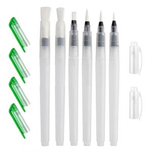 6 pi&egrave;ces stylos Pinceau &agrave; Eau,Pinceau avec R&eacute;servoir d'eau Remplissable,Set de pinceaux &agrave; Eau Professionnels,Peinture d'eau Brosse Brush Pen pour Le M&eacute;lange des Couleurs et la Calligraphie (Li Fei  uk, neuf)