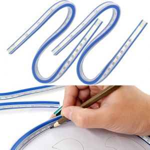 2 Pièces reglet 30 cm, Règle Flexible, Regle Courbe Flexible Regle Plastique Souple 30 cm, Flexible Ruler Rgle Incurvé Règle de Modèle pour La Peinture/Menuiserie/Architecture/Dessin/Vêtement (ZHANG  ZHAOHAI store, neuf)