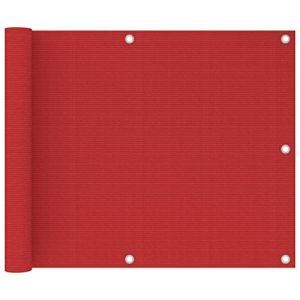 vidaXL Ecran de Balcon Brise-Vue Brise-Vent Store de Jardin Ecran de Protection Ecran d'Intimité Jardin Extérieur Rouge 75x600 cm PEHD (vidaXL FR, neuf)