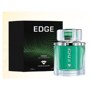 Swiss Arabian Perfumes &laquo; Edge &raquo; &ndash; Eau de parfum en spray pour homme &ndash; Parfum frais, &eacute;pic&eacute; et bois&eacute; &ndash; Parfum personnel frais et durable, Cologne pour homme &ndash; Fusion enchant&eacute;e du parfum arabe pour homme (cospara, neuf)