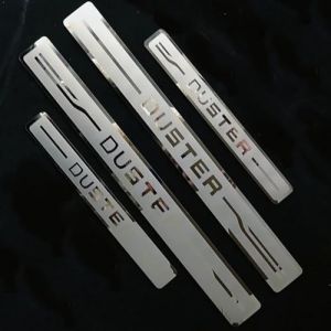 LIUIN 4 Pi&egrave;ces Acier Inoxydable Voiture Seuil de Porte pour Dacia Duster III 2020-2025, Autocollants Protection Seuil Porte de Voiture Style de Seuil de Voiture,A (LIULINBAIHUO, neuf)