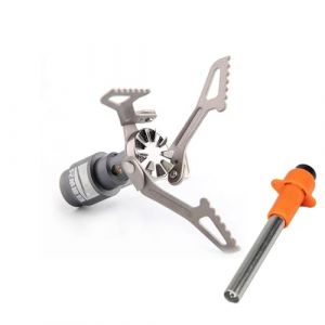 BRS Stove 3000T Poêle de randonnée ultralégère en titane pour camping, randonnée et propane (réchaud + allumage) (Solohike Store, neuf)