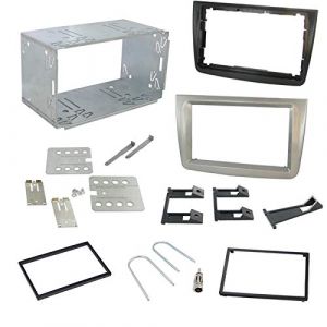 Sound-way Kit Montage Autoradio, Cadre Façade 2 DIN, Cadre Métallique, Adaptateur Antenne, Clés Demontage, Compatible avec Alfa Romeo Mito 2008 2D-Mito (Selltropia, neuf)