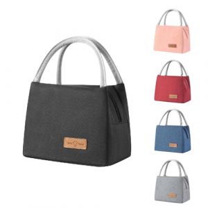 BRYN Sac Isotherme Repas, 8.2L Sac Lunch Box Isotherme Étanches, Glaciere Souple Isotherme, Sac Glaciere Isotherme Repas pour Femmes, Hommes, Enfants, École e Bureau (Noir) (Bryn Home, neuf)