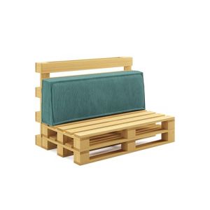 chilly pilley® Coussin de Palette Coussinets de Palette en Corde pour palettes UE - Housse Amovible - Coussin d'assise - Coussin de Dossier (Coussin de Dossier 120x40x25/15, Turquoise) (chillypilley, neuf)
