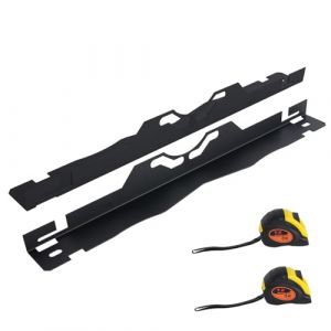 Krtopo Outil de Parall&eacute;lisme avec 2 x M&egrave;tres Rubans 3m - Plaques de Parall&eacute;lisme Pneus Acier Inoxydable Antirouille Mesures Rapides et Pr&eacute;cises du Carrossage/Pincement Voitures SUV Camions (Noir) (aqhtrade, neuf)