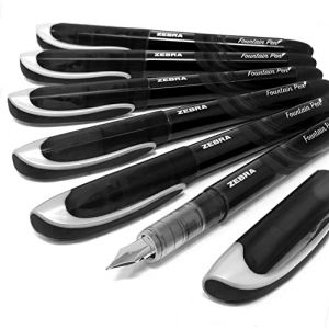Zebra Fuente Lot de 6 stylos plume jetables Encre noire (OMGHC., neuf)
