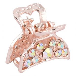 Ruilogod Pince &agrave; cheveux en m&eacute;tal en forme de lune avec strass incrust&eacute;s Blanc (id:8c 003 74 828 637 (DWD-union, neuf)