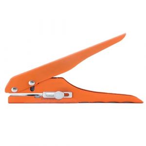 Laroal Perforatrice à Trou Unique, perforatrice Robuste, Pince de poinçonnage portative pour Bandes de Chant, Outil pour Bande d'étanchéité Carte bancaire Film Dur en PVC placage Fin Plat de 10 mm (Laroal, neuf)