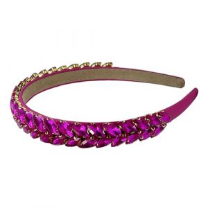 FANSHINUO Serre-t&ecirc;te t&ecirc;te de mort en strass pour femmes et filles - Accessoire pour cheveux - &Eacute;v&eacute;nement &agrave; th&egrave;me - Motif feuilles de cristal &eacute;tincelant (ronglingjiu, neuf)