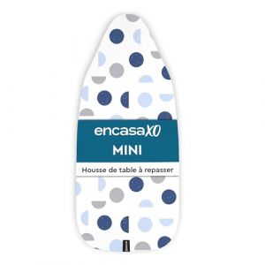Encasa XO Housse Table &Agrave; Repasser avec Rembourrage en Feutre De 3 mm, Serrage par Cordon (Convient Aux Planches Standard De Mini De 72x30 cm), Imprim&eacute; - Lune Bleue (Encasa Home, neuf)