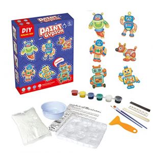 ISAKEN Peinture Platre Enfant, Jouet Artisanat Peinture Jouet Peinture 3D Figurines, Moulage Peinture Animaux Enfant Peinture Moulage Animaux Plâtre Jouet Plâtre DIY Loisir Créatif pour Enfants (Qpolly, neuf)