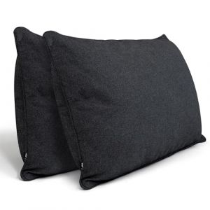 DYNMC you Ensemble de Coussins de canapé 40x70, Housse en Coton Oeko-TEX - Coussins décoratifs avec Rembourrage moyennement Dur - Gros Coussin de canapé, qualité supérieure (Anthracite, 40 x 70) (Eternal Market Ltd., neuf)
