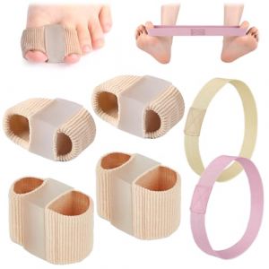 4 Pièces Correcteur Hallux Valgus + 2 Pièces Ceinture D'entraînement pour Hallux Valgus,Séparateur Orteil,Orthese Hallux Valgus,Protection Orteils se Chevauchant Unisexe pour Détente et Étirement (MEIQIONGSHAO LIMITED, neuf)