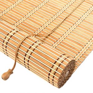 100x220cm Store Enrouleur Bambou Naturel,Stores À Rouleaux Romains Rétro,Rideaux Occultant Tissés À La Main Store Pare-Soleil Protection Solaire Intimité Écran Respirant pour Fenêtre/Porte (zzq03, neuf)