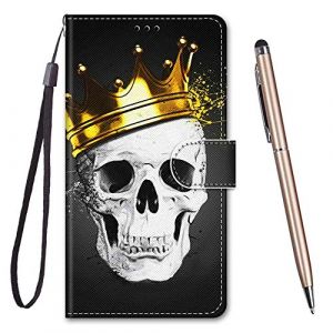 TOUCASA Coque pour iPhone 6S,Housse iPhone 6,Coque Cuir PU Portefeuille &agrave; Aimant Colourful Design Coque Rabat Portefeuille [Cr&eacute;atif Peint] &Eacute;tui pour iPhone 6S / 6 (4,7 Pouces)-Squelette (Mltour-EU, neuf)