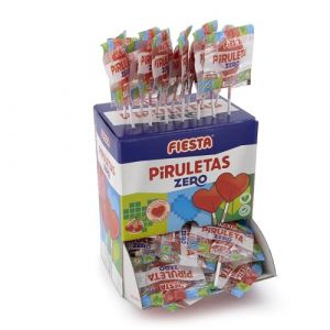 FIESTA Zero Caramel avec saveur cerise en forme de c&oelig;ur &ndash; Sans sucre &ndash; Bo&icirc;te de 70 (✅  Cia&Co  ✔️, neuf)