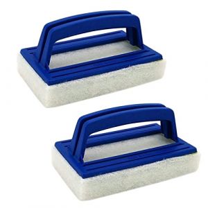 SyiXute 2 Pièces Brosses Éponge De Piscine,Brosse De Mur De Piscine,Ligne d'eau Brosse De Nettoyage,Plastique Piscine Brosse De Piscine avec Poignée pour Nettoyer Piscine Spa Baignoires Murs (CHYMO, neuf)