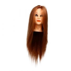 MERRYHAPY tête de mannequin tresse cheveux de tête de mannequin féminin hair charms hair toppers tête de mannequin de cosmétologie tête de mannequin de salon Brown (Tanomi, neuf)
