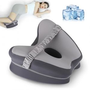 Coussins Relève-Jambes, Oreiller Jambes Orthopédique, Coussin pour Genoux pour Dormir sur Le côté, Coussin de Soutien de Jambe pour Soulagement de Douleur au Dos Sciatique et Articulaires(Gris) (EMMA HUGHES LIMITED, neuf)