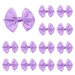 Hrlace Lot de 100 nœuds décoratifs, prêts à l'emploi, pour cadeaux d'anniversaire, emballage cadeau, bricolage, Noël, mariage, fête, Saint-Valentin, violet (Kunpengfa, neuf)