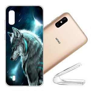 vingarshern Coque WIKO Y81 Housse Cover Anti Choc Protection,Ultra Fine Bumper Case &Eacute;tui Wiko Y81 Coque en Silicone Souple Back Couverture,Loup (YOUKARSHERN, neuf)