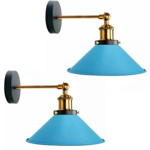 LEDSone Applique murale r&eacute;tro avec cordon de 2 m et variateur d'intensit&eacute;, applique murale r&eacute;glable en m&eacute;tal Edison E27, lampe de chevet de lecture d'int&eacute;rieur industrielle vintage (gris) (LEDSONE, neuf)