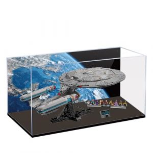 Vitrine en acrylique pour Lego 10356 Star Trek Starship Enterprise - Bo&icirc;te transparente anti-poussi&egrave;re - Seule vitrine compatible avec Lego 10356 (spray arri&egrave;re B) (Cubeloft, neuf)