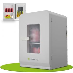 Juskys Mini-réfrigérateur 15 litres 2-en-1 de, blanc - minibar avec fonction réfrigération et maintien au chaud - petit réfrigérateur à boissons 12 V et 230 V - bureau, camping (Juskys Gruppe GmbH, neuf)