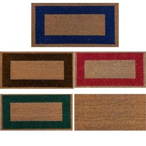 SERDECO DECORACION. Paillasson Naturel en Noix de Coco. Premium avec Bord antidérapant pour Une Utilisation intérieure et extérieure (Bleu, 45 x 80 cm. 17 mm) (SERDECO, neuf)