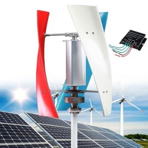 14000W Kit de g&eacute;n&eacute;rateur d'&eacute;oliennes Verticales de Jardin, 12V/24V/48V/110V/220V Petite &eacute;olienne Verticale AC triphas&eacute;e avec contr&ocirc;leur MPPT,pour &eacute;quipement Industriel D'&eacute;nergie ,Color-12V (QIAOLANSHOP, neuf)