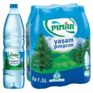 Pufai grocery Hamidiye Lot de 6 bouteilles d'eau de source naturelle 1500 ml (Pufai Grocery France, neuf)