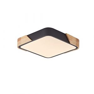 LuFun LED Plafonniers en Bois, Luminaire Plat Moderne Encastr&eacute;, Plafonniers pour Salle &agrave; manger Couloir Salon Cuisine Chambre, 30cm * 30cm, 24W, Blanc Chaud, 3000K (SZLF-Lighting, neuf)