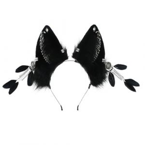 Btgghytr Serre-tête gothique avec oreilles de loup pour étudiants, spectacles de théâtre, bandeau d'oreille de loup (KAIlaicia, neuf)