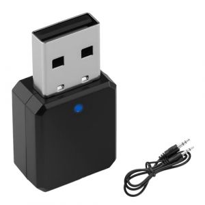 Adaptateur Bluetooth USB 5.1 dans la Voiture AUX/USB Double Sortie Plug and Play R&eacute;cepteur Bluetooth avec C&acirc;ble Audio 3,5 mm pour Autoradio Enceinte Haut Parleur Amplificateur, Appel Mains Libres (LINYANYANGKEJI, neuf)