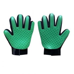 Peigne à poils d'animaux | Gant de toilettage et de massage à 5 griffes pour chiens et chats, gant de nettoyage avec poils en silicone (vert, à droite) (qigebmingzfj, neuf)